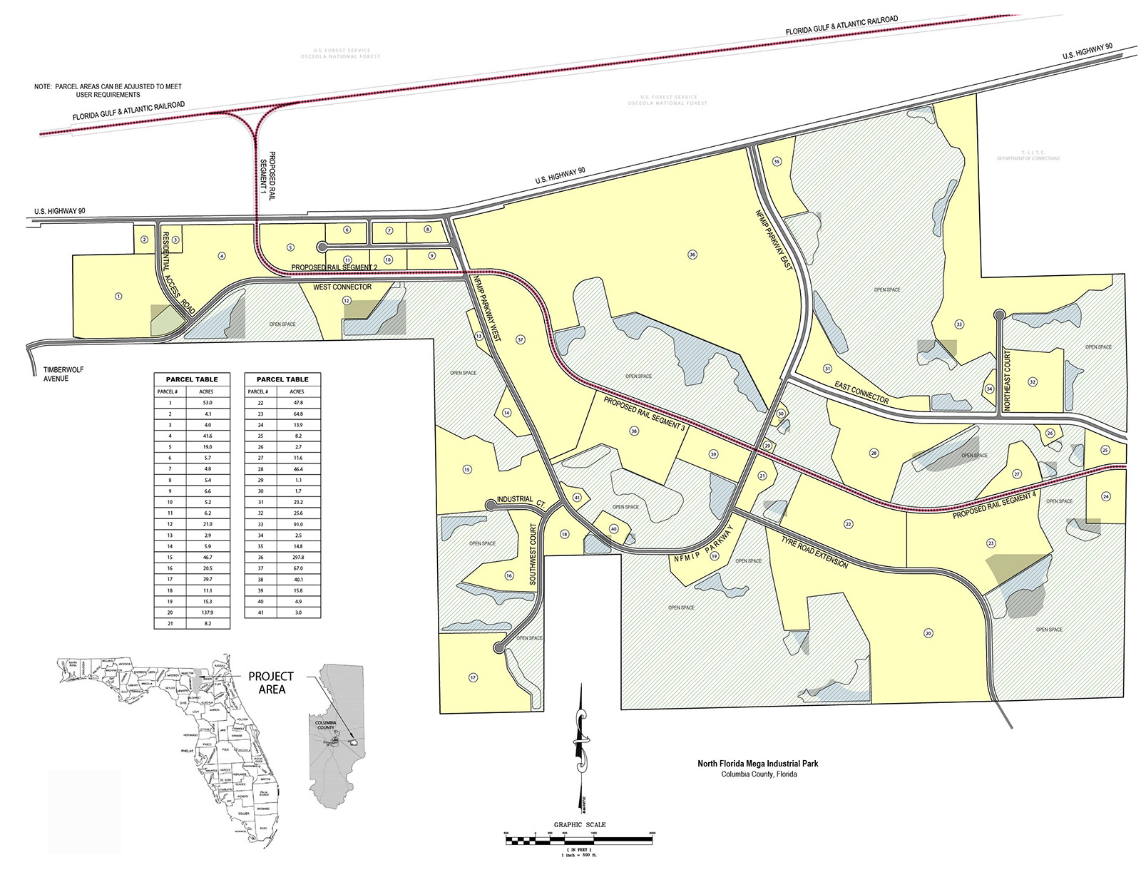 North Florida Mega Industrial Park map